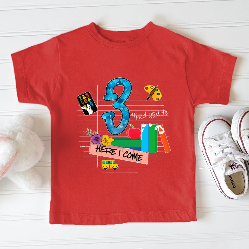 Personalized Grade Here I Come Back To School Toddler&Kids Tees