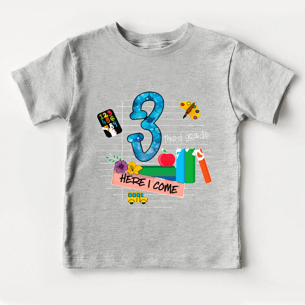 Personalized Grade Here I Come Back To School Toddler&Kids Tees