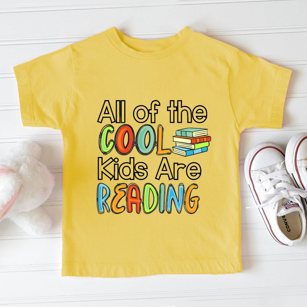 All The Cool Kids Are Reading Letters Toddler&Kids Tees