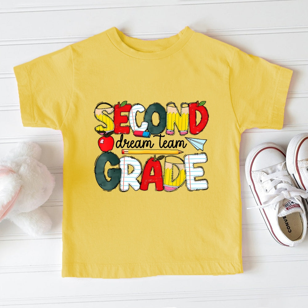 Personalized Grade Dream Team 2nd Grade  Toddler&Kids Tees