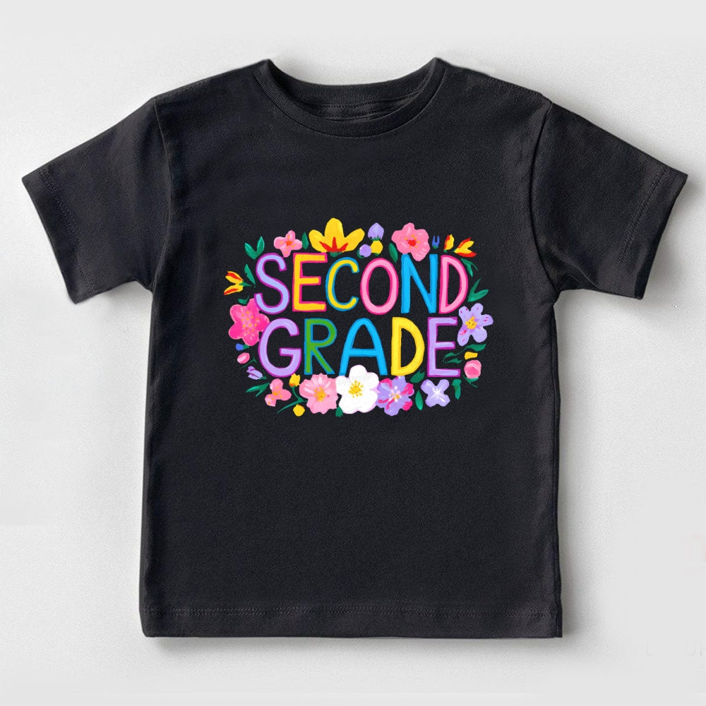 Personalized Grade Second Grade Funny Letters Toddler&Kids Tees