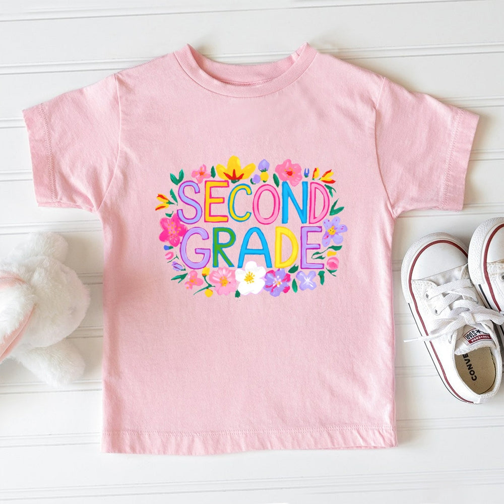Personalized Grade Second Grade Funny Letters Toddler&Kids Tees
