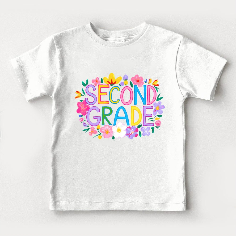 Personalized Grade Second Grade Funny Letters Toddler&Kids Tees