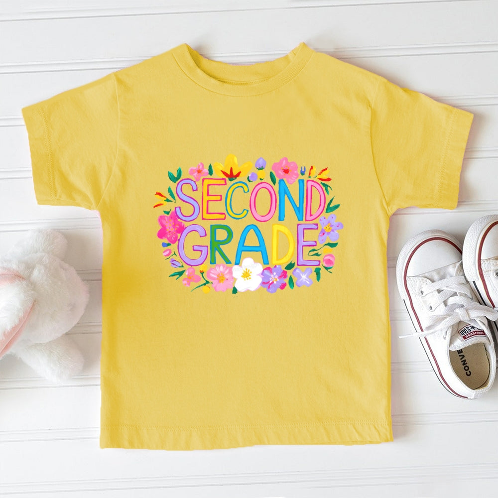 Personalized Grade Second Grade Funny Letters Toddler&Kids Tees