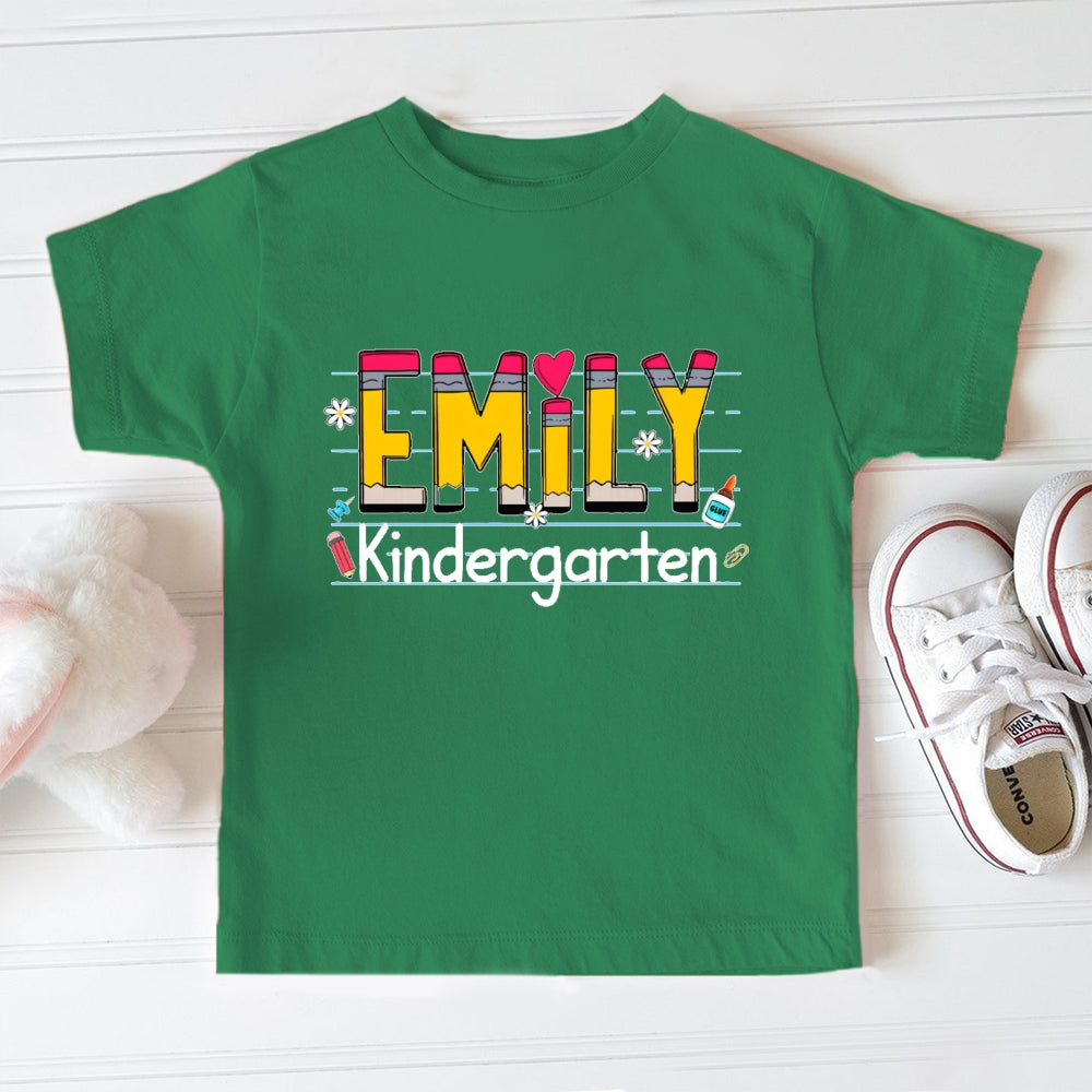 Personalized Name Emily Kindergarten Toddler T-shirts