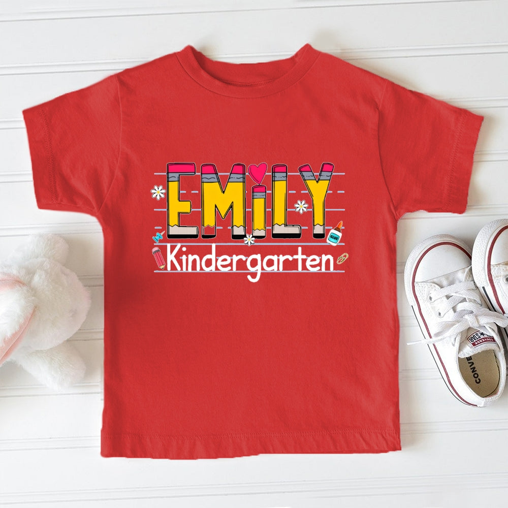 Personalized Name Emily Kindergarten Toddler T-shirts