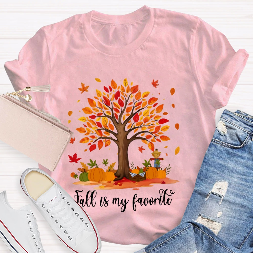 Fall Is My Favorite Color Tree T-shirt