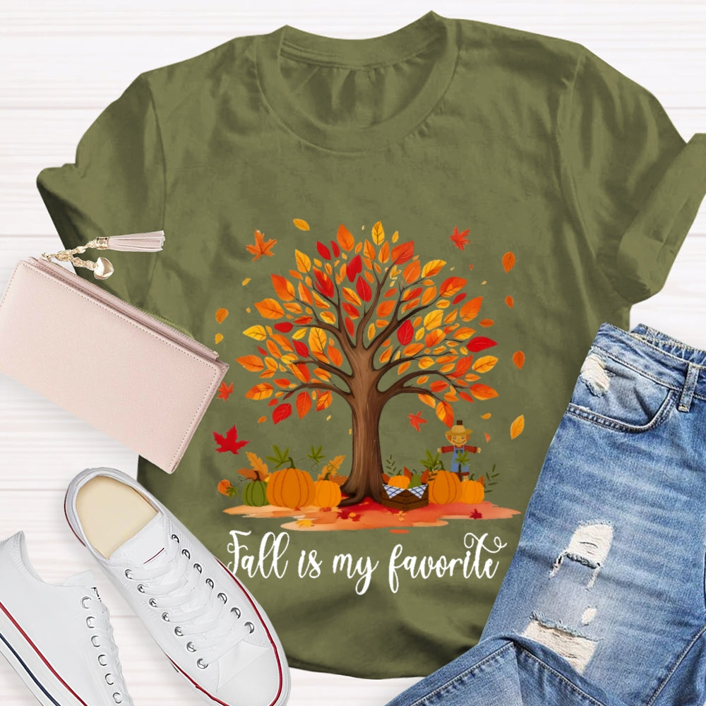 Fall Is My Favorite Color Tree T-shirt