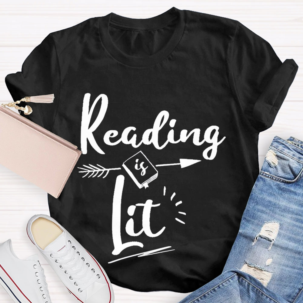 Reading Is Lit Shooting Arrows T-shirt