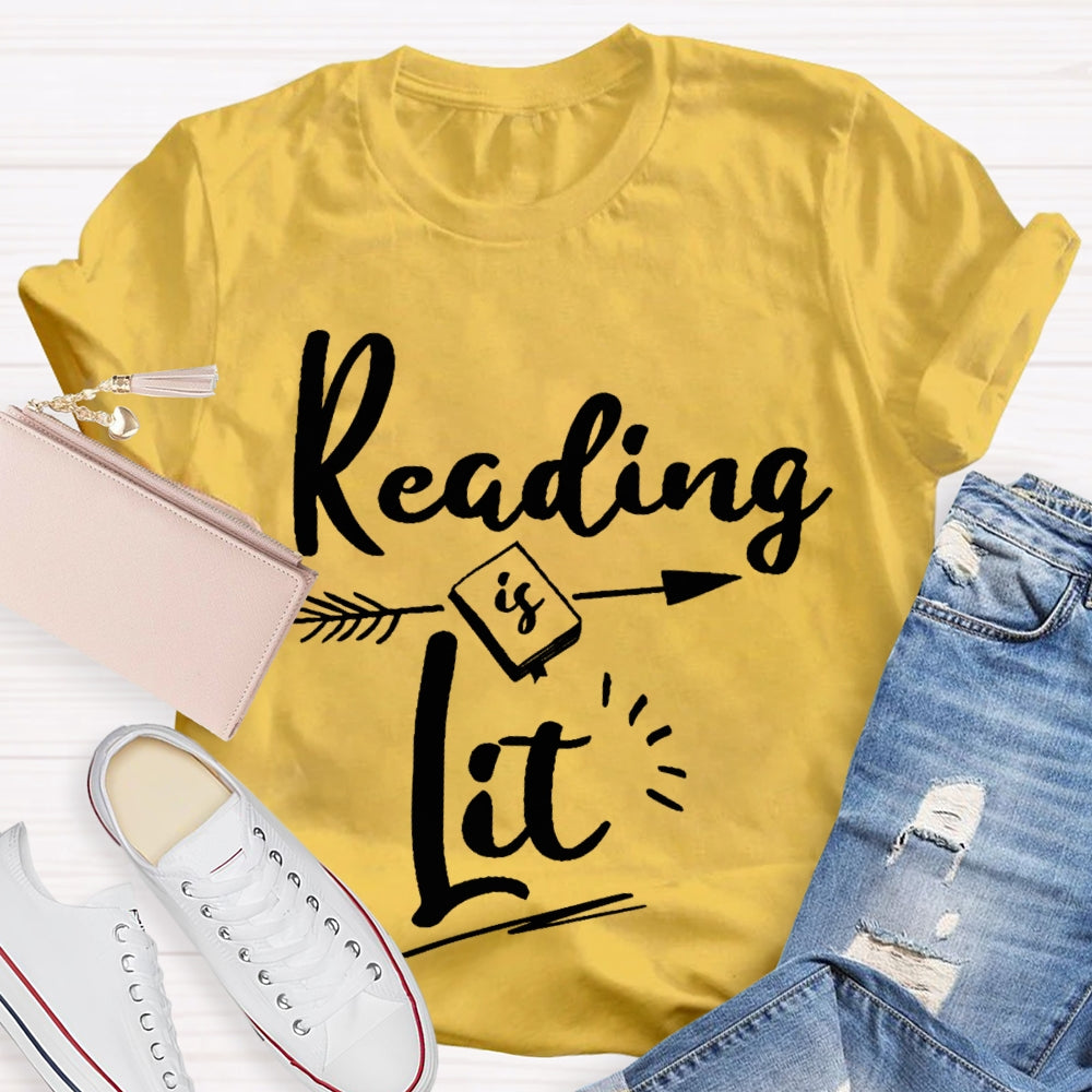 Reading Is Lit Shooting Arrows T-shirt