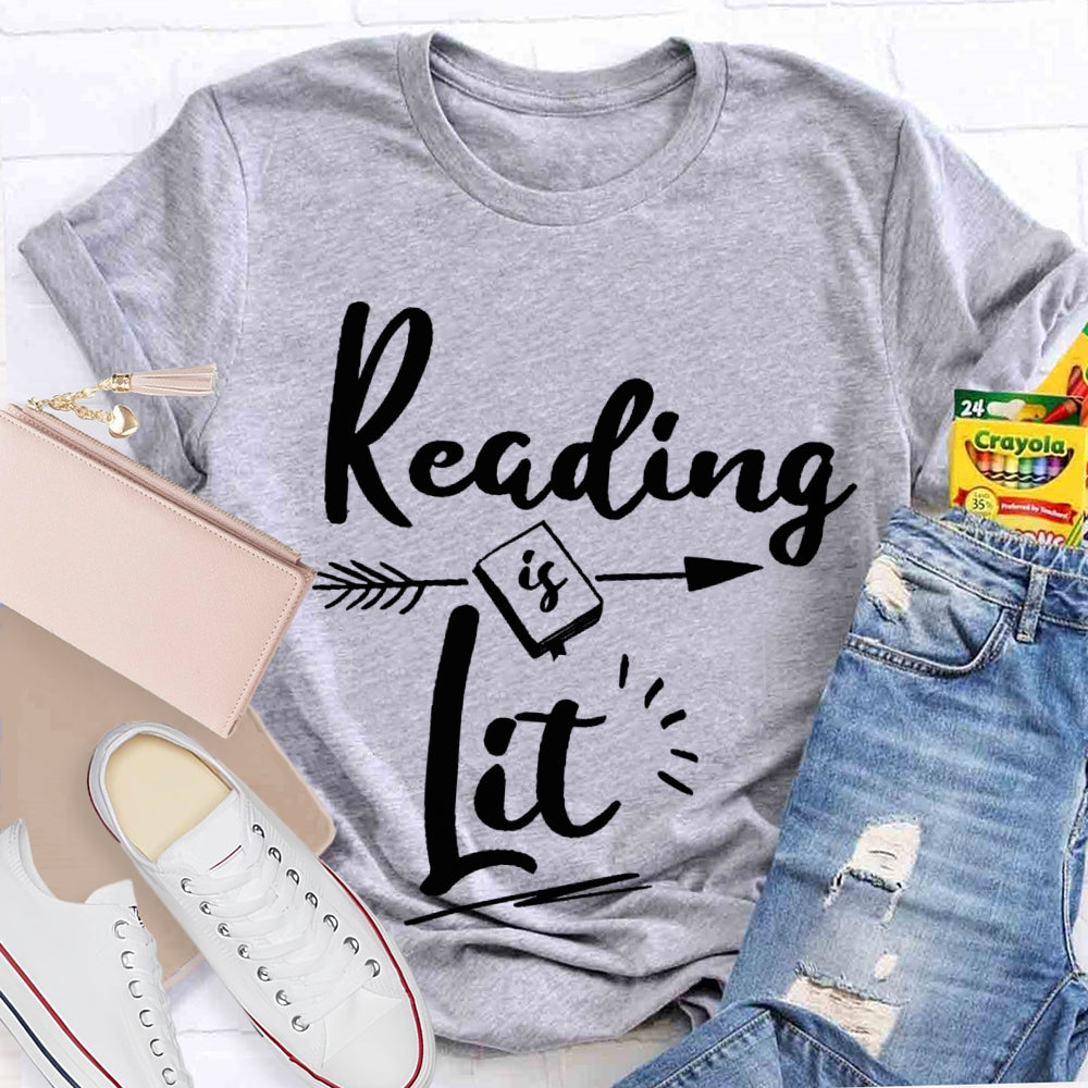 Reading Is Lit Shooting Arrows T-shirt