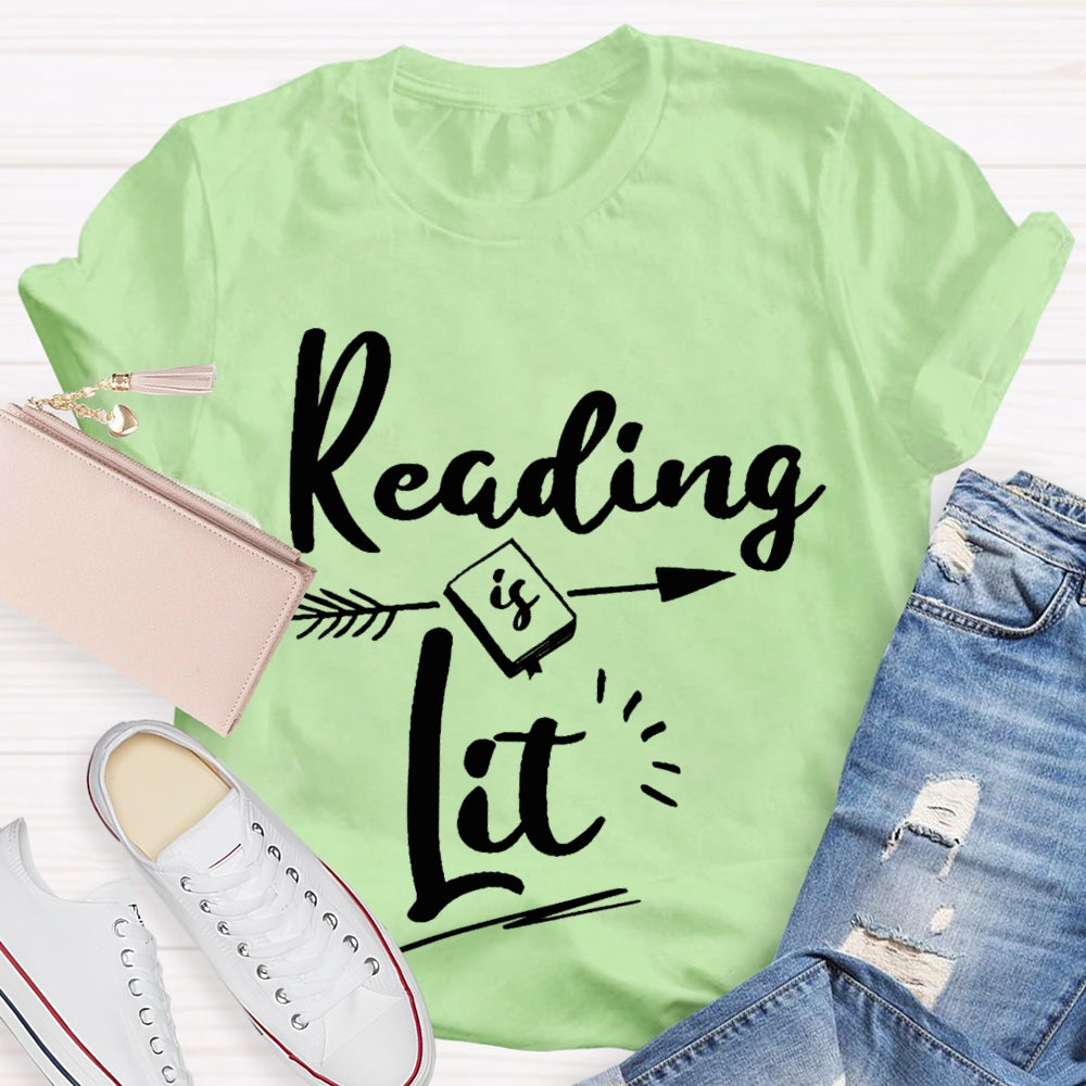 Reading Is Lit Shooting Arrows T-shirt