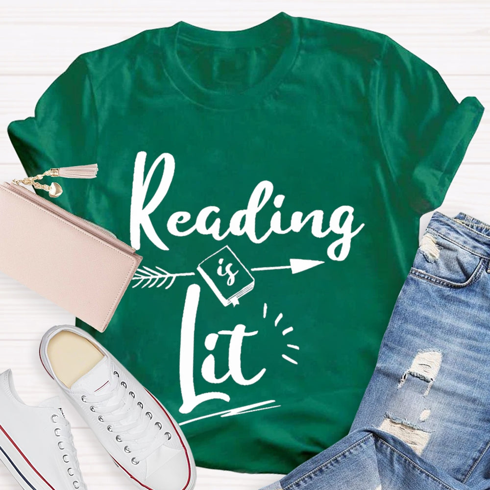 Reading Is Lit Shooting Arrows T-shirt