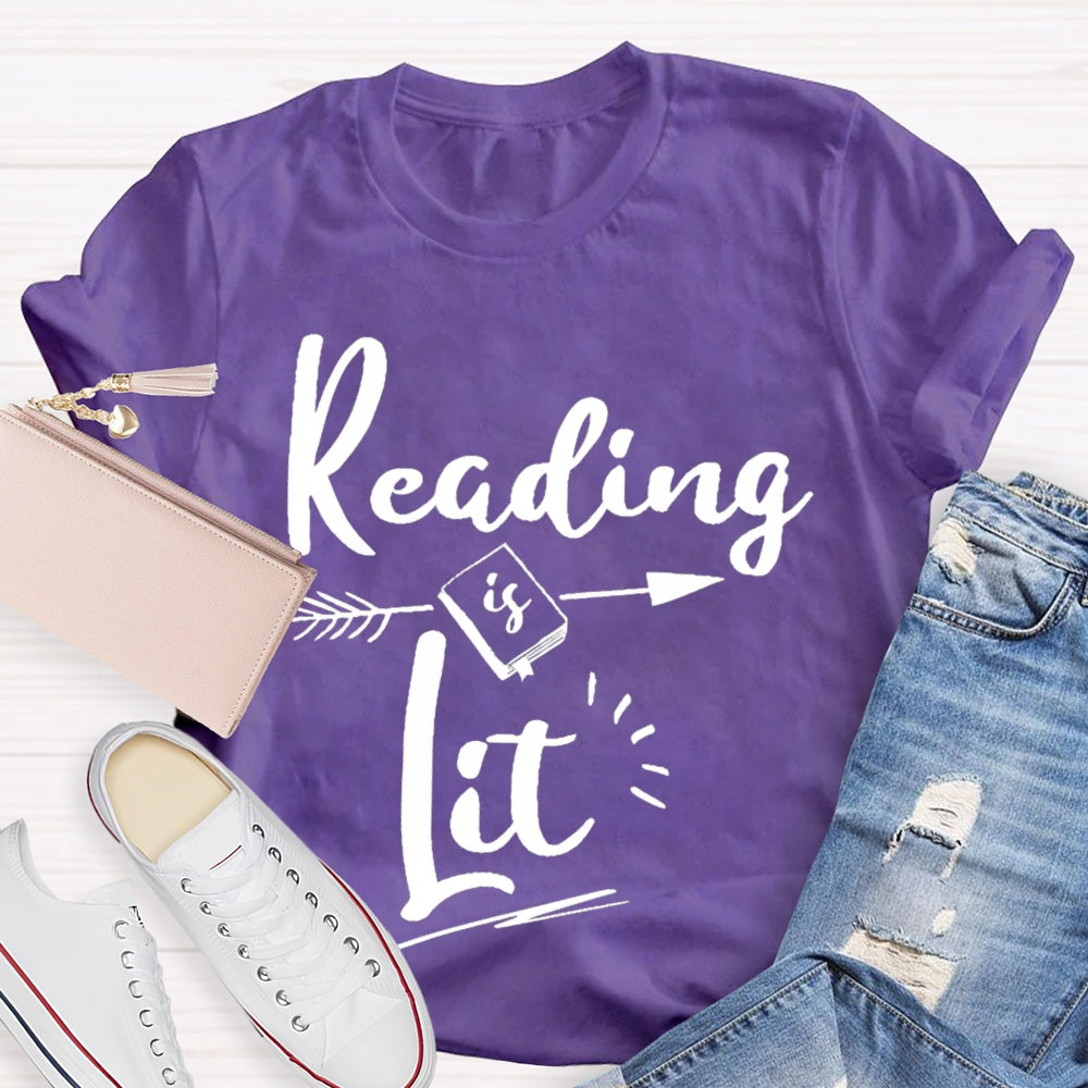 Reading Is Lit Shooting Arrows T-shirt