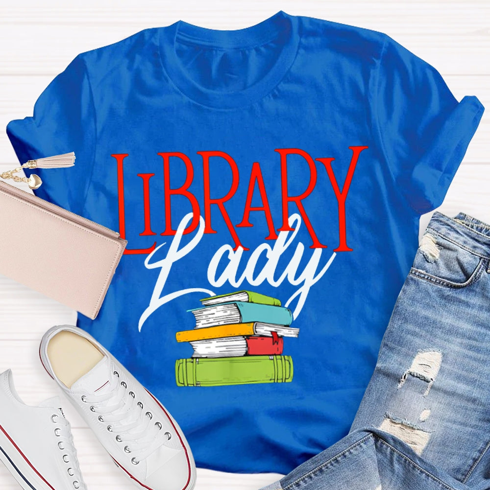 Library Lady Coloring Books T-shirt