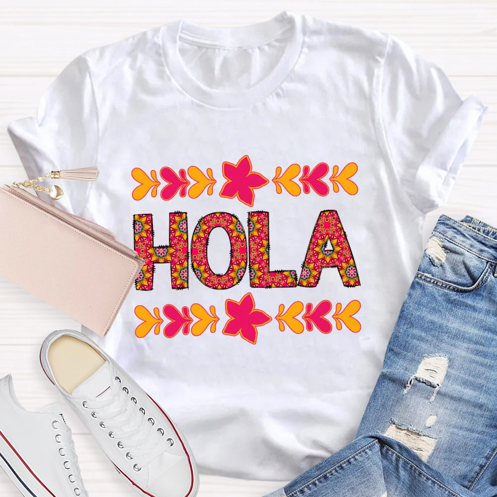 Vintage Flower Hola T-Shirt