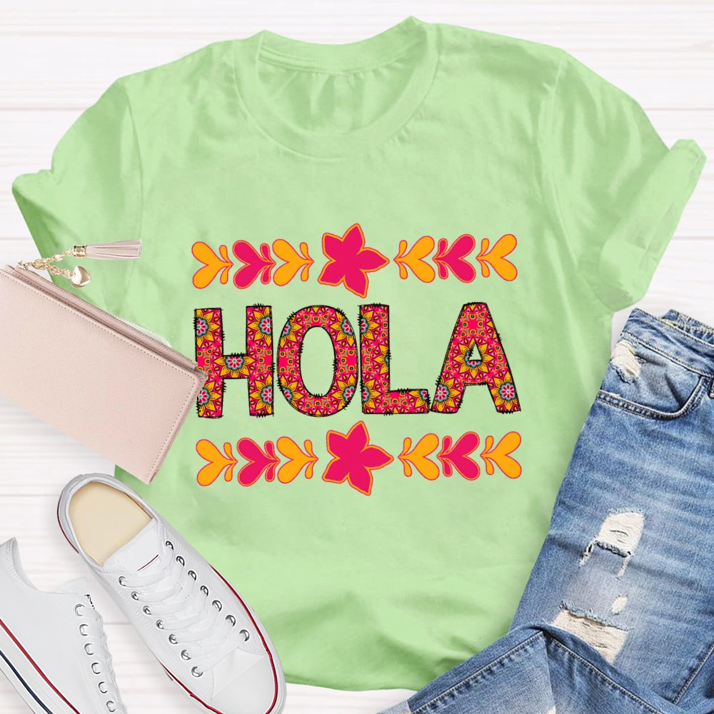 Vintage Flower Hola T-Shirt