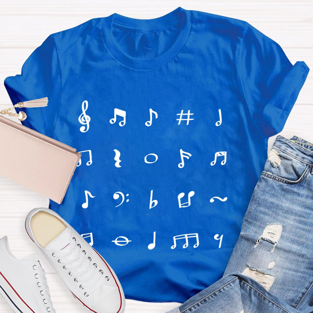 Music Notes Funny T-shirt