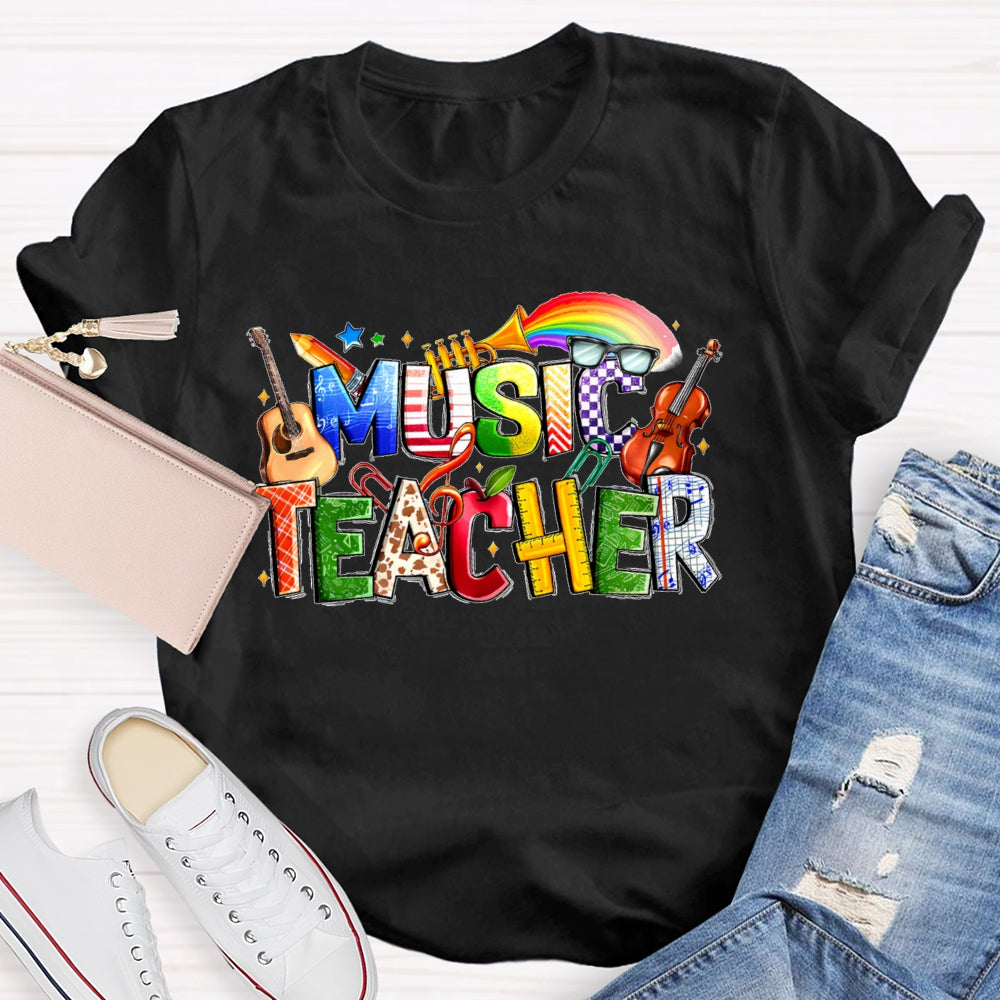Music Letters Funny  T-shirt