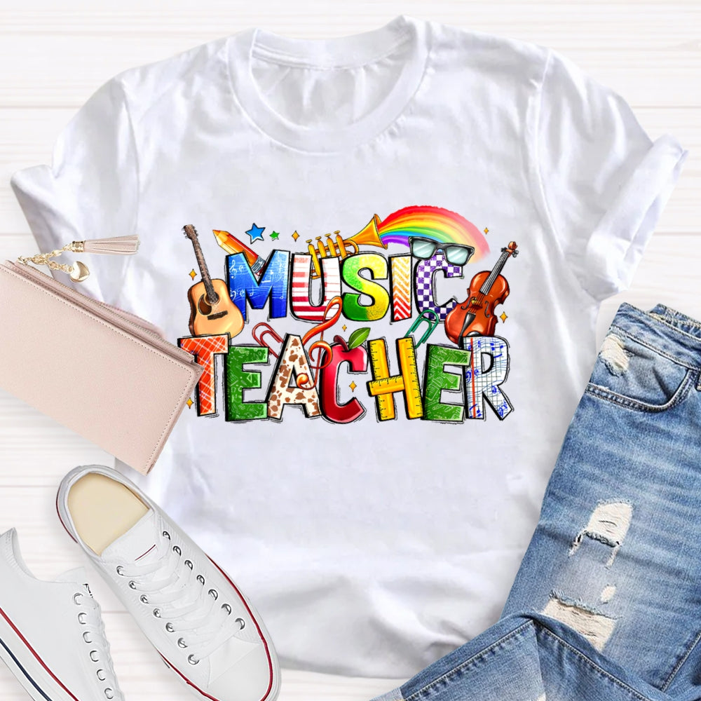 Music Letters Funny  T-shirt