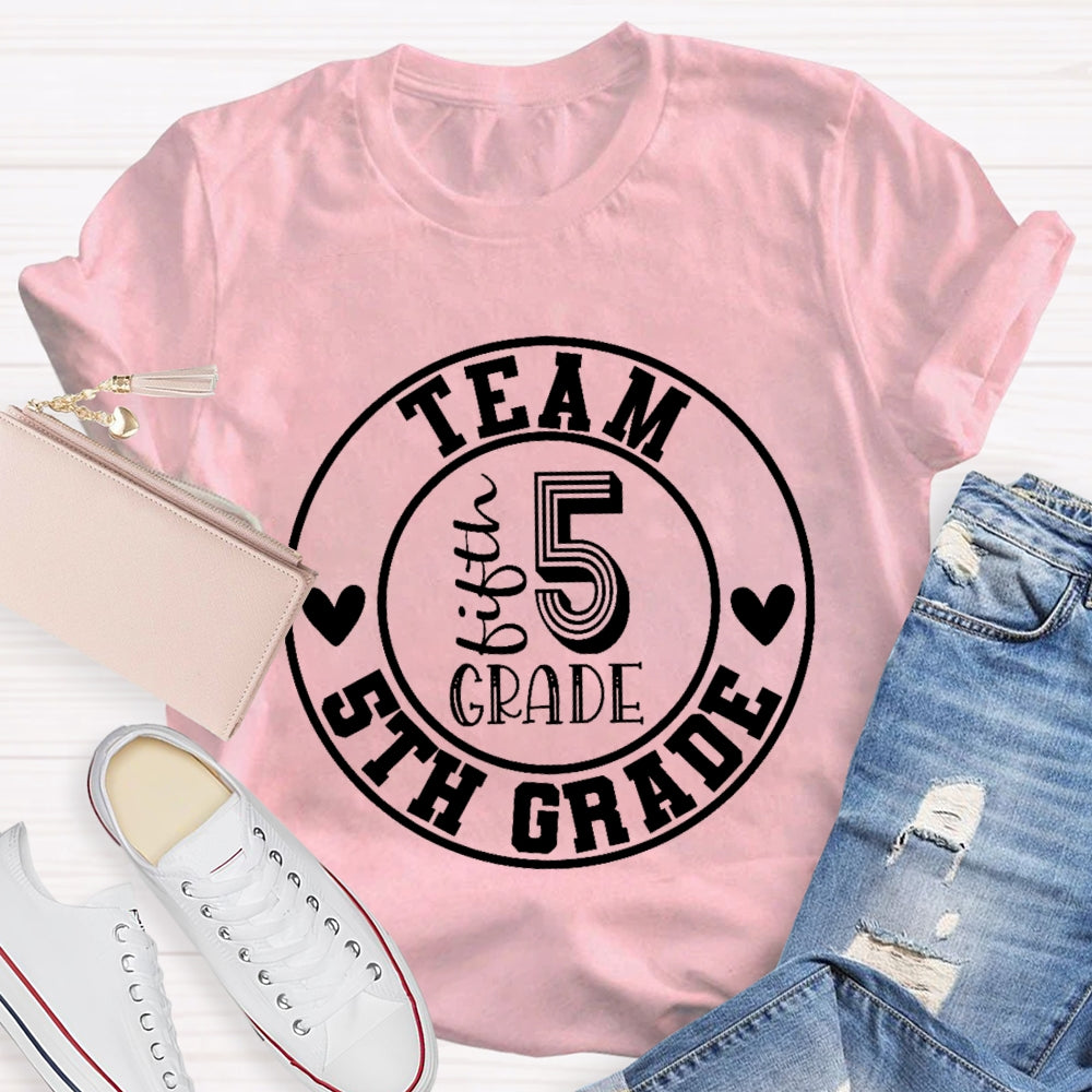 Personalized Grade Team 5th Grade T-shirt