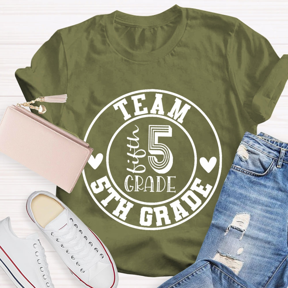 Personalized Grade Team 5th Grade T-shirt