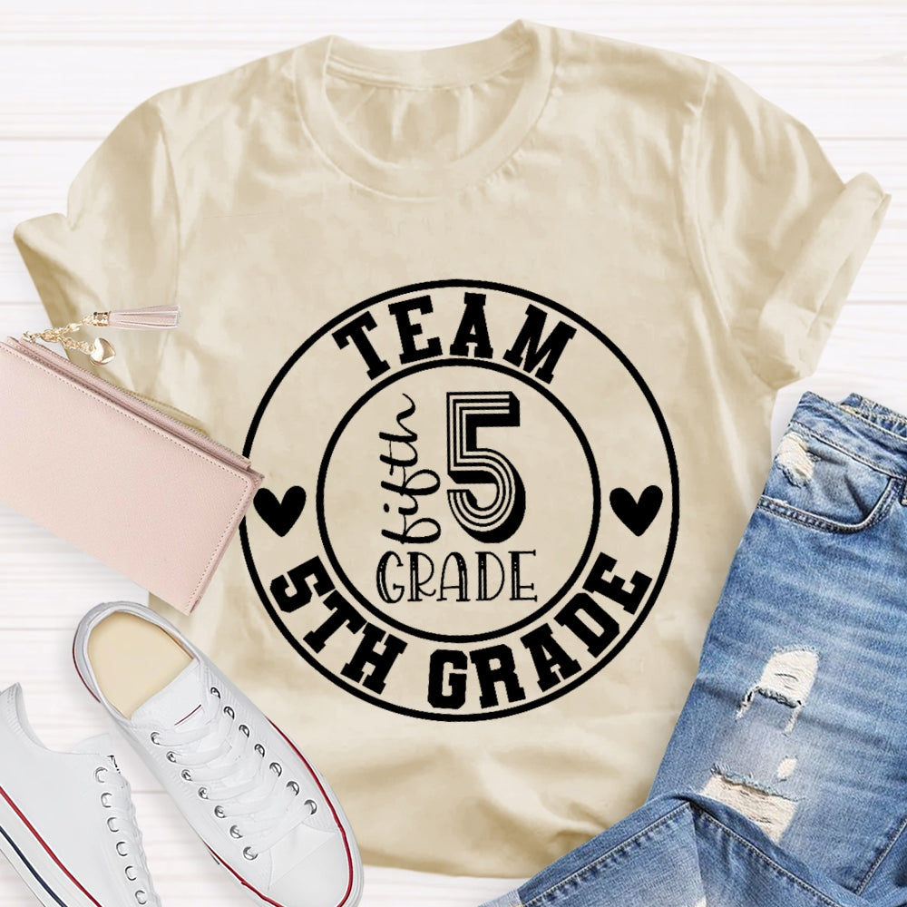 Personalized Grade Team 5th Grade T-shirt