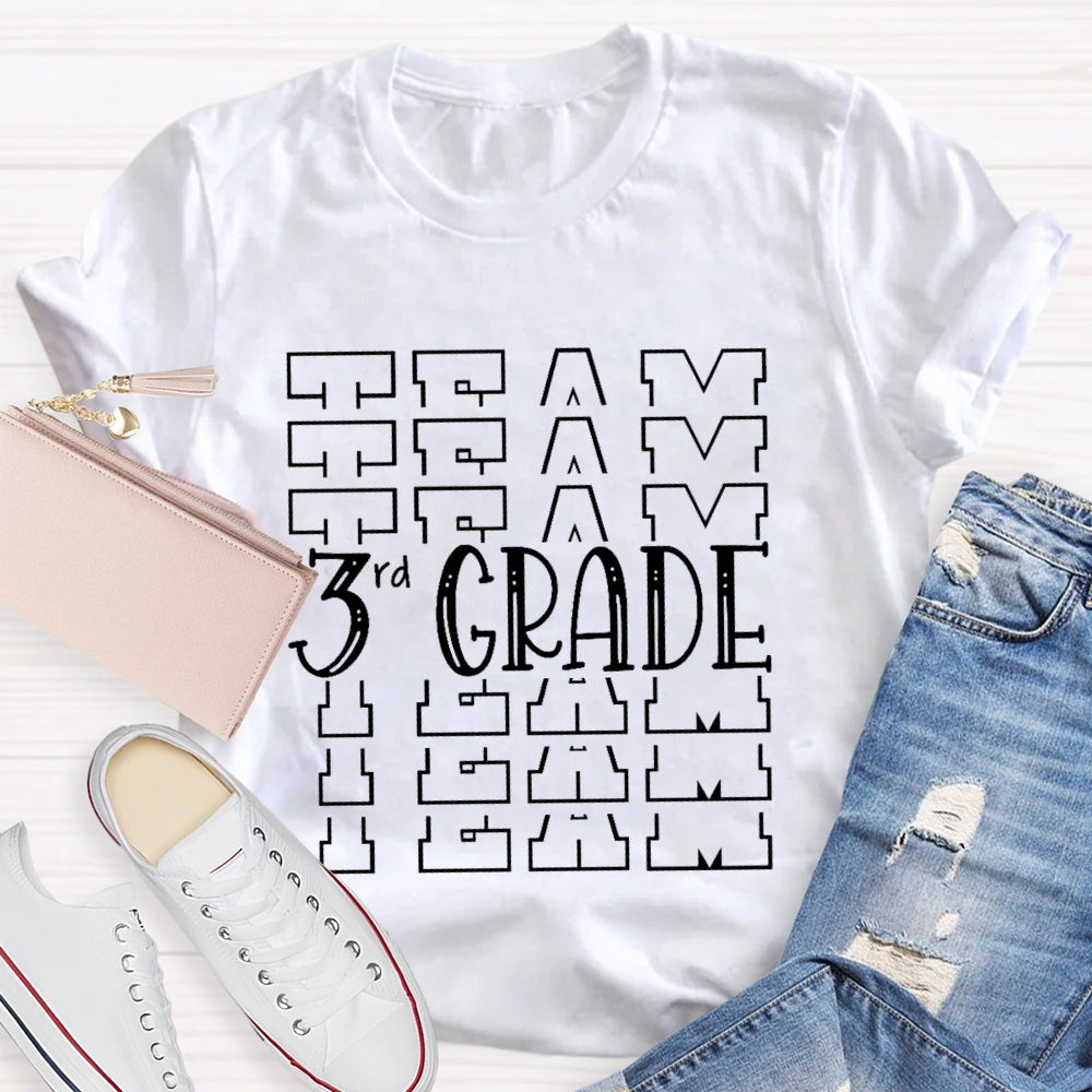 Personalized Grade Team 3rd Grade T-shirt