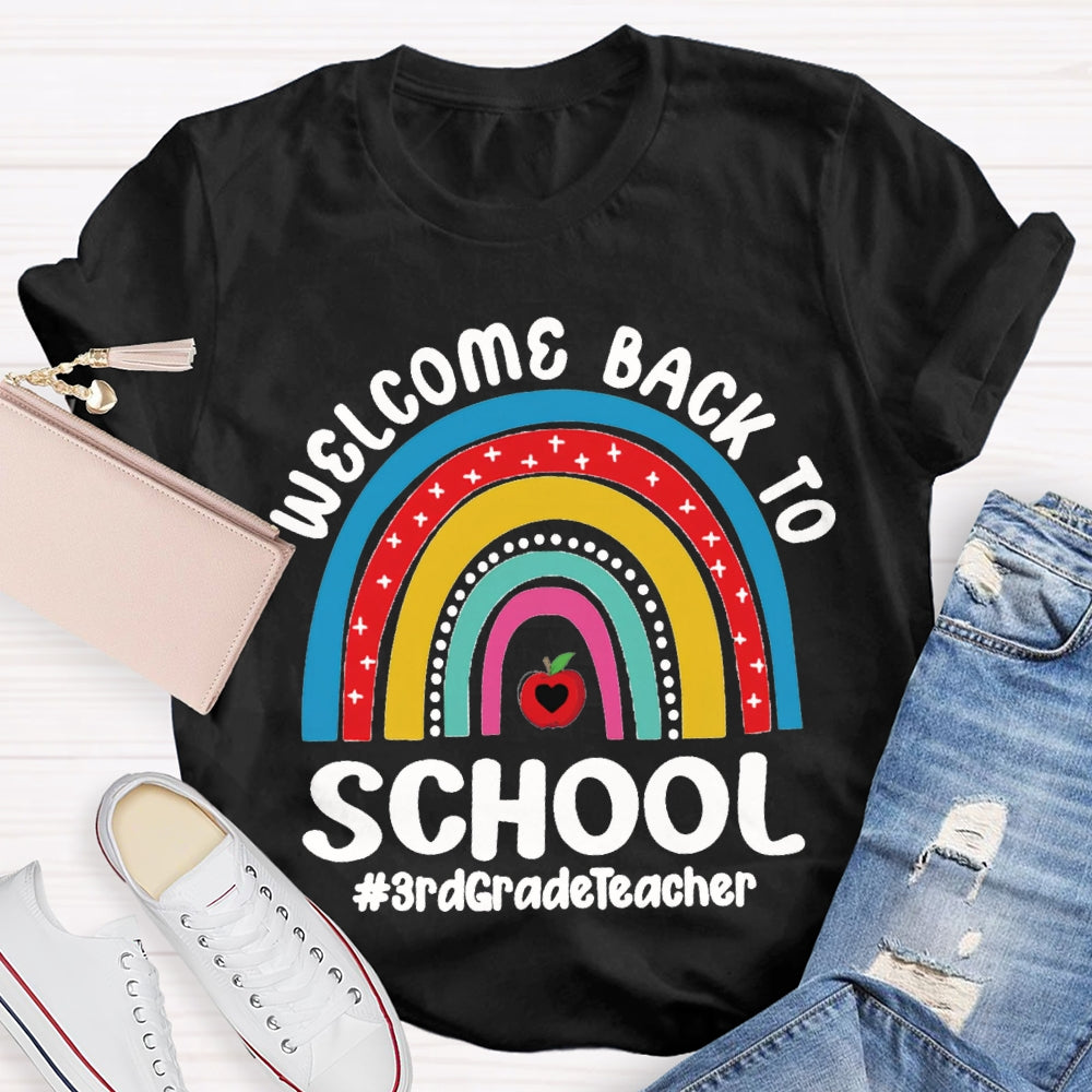 Personalized Grade 3rd Grade Teacher Welcome Back To School T-shirt