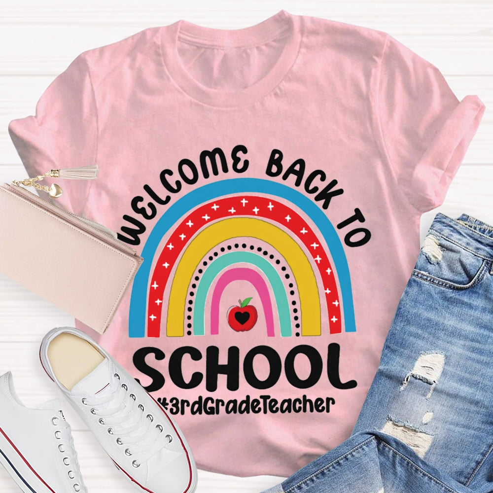 Personalized Grade 3rd Grade Teacher Welcome Back To School T-shirt