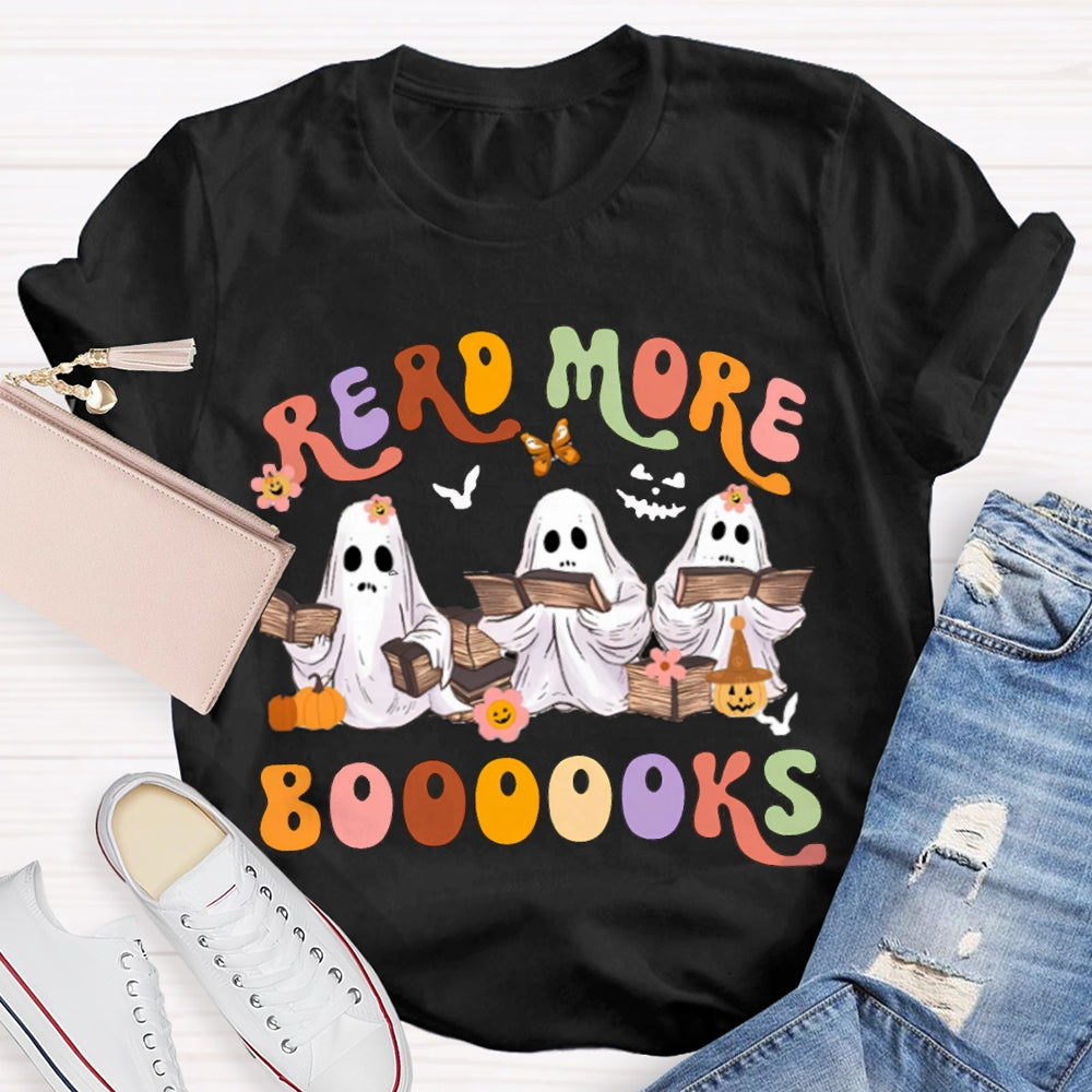 Halloween Read More Books Spooky Teacher Shirt