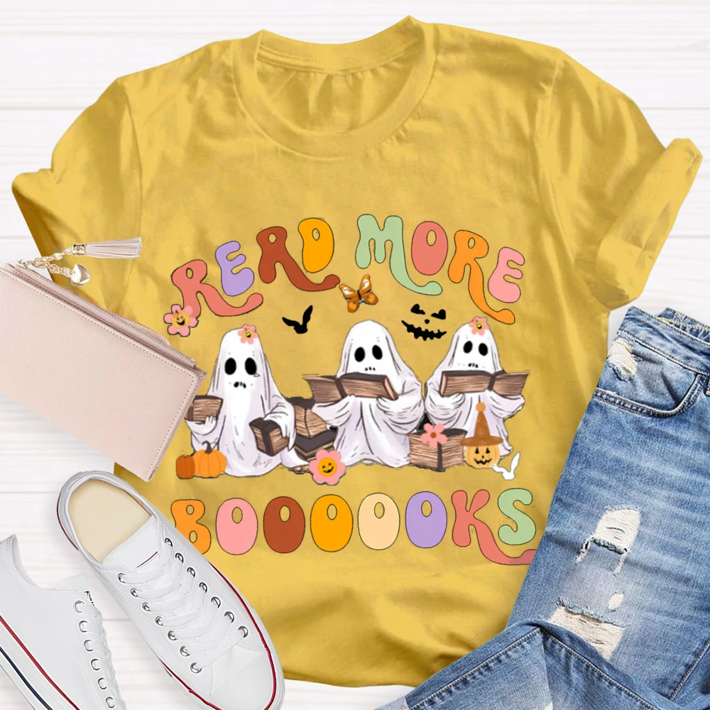 Halloween Read More Books Spooky Teacher Shirt