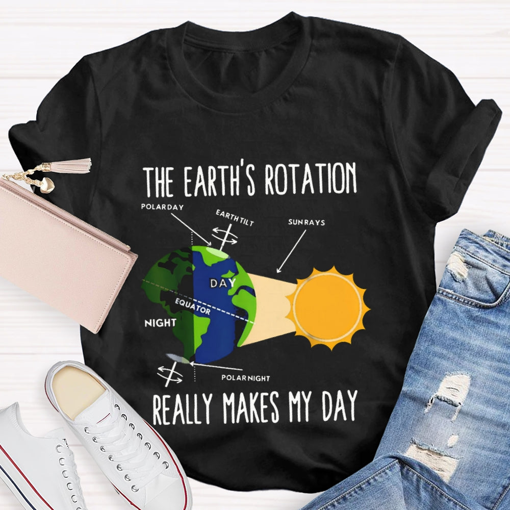 The Earth'S Rotation Really Makes My Day Science Teacher T-shirt