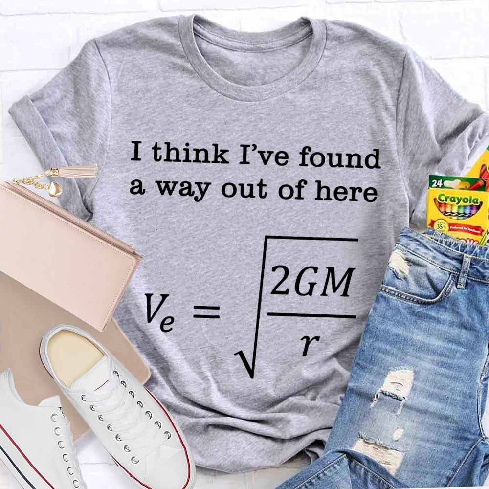 I Think I'Ve Found A Way Out Of Here A Headache-Inducing Math Problem T-shirt