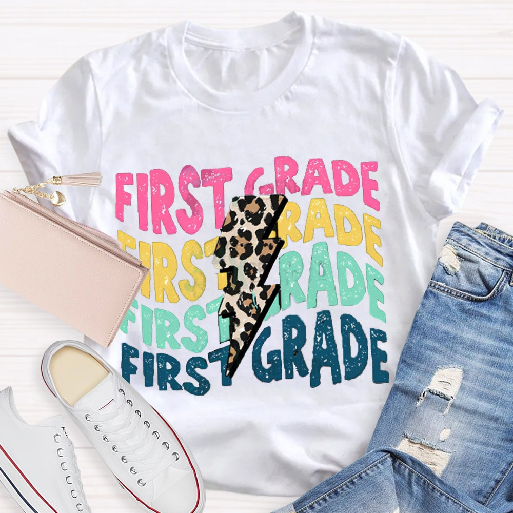 Personalized Grade Leopard print T-Shirt