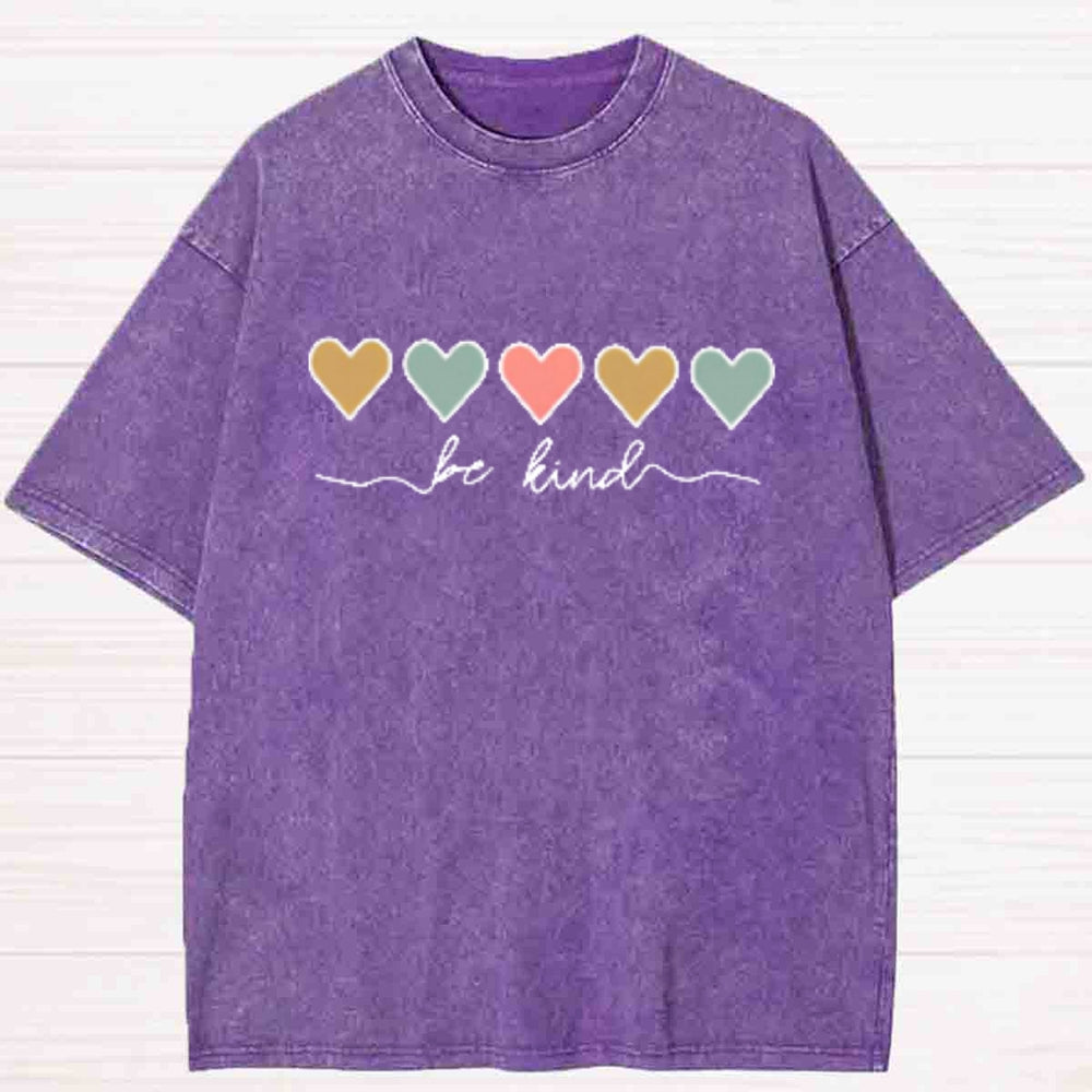 Be Kind With Heart Washed T-Shirt