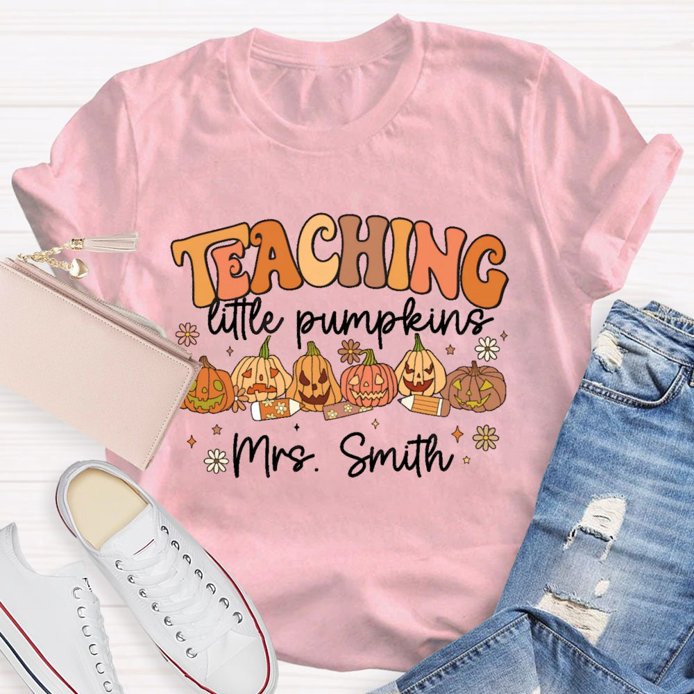 Personalized Name Teachinglife Pumpkins T-shirt