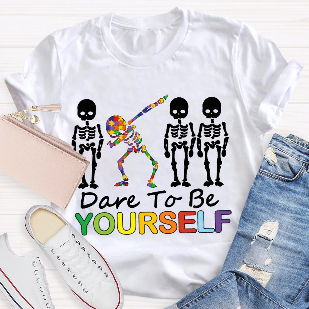 Dare To Be Yourself Colorful Little People T-shirt