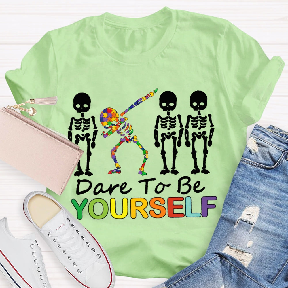 Dare To Be Yourself Colorful Little People T-shirt