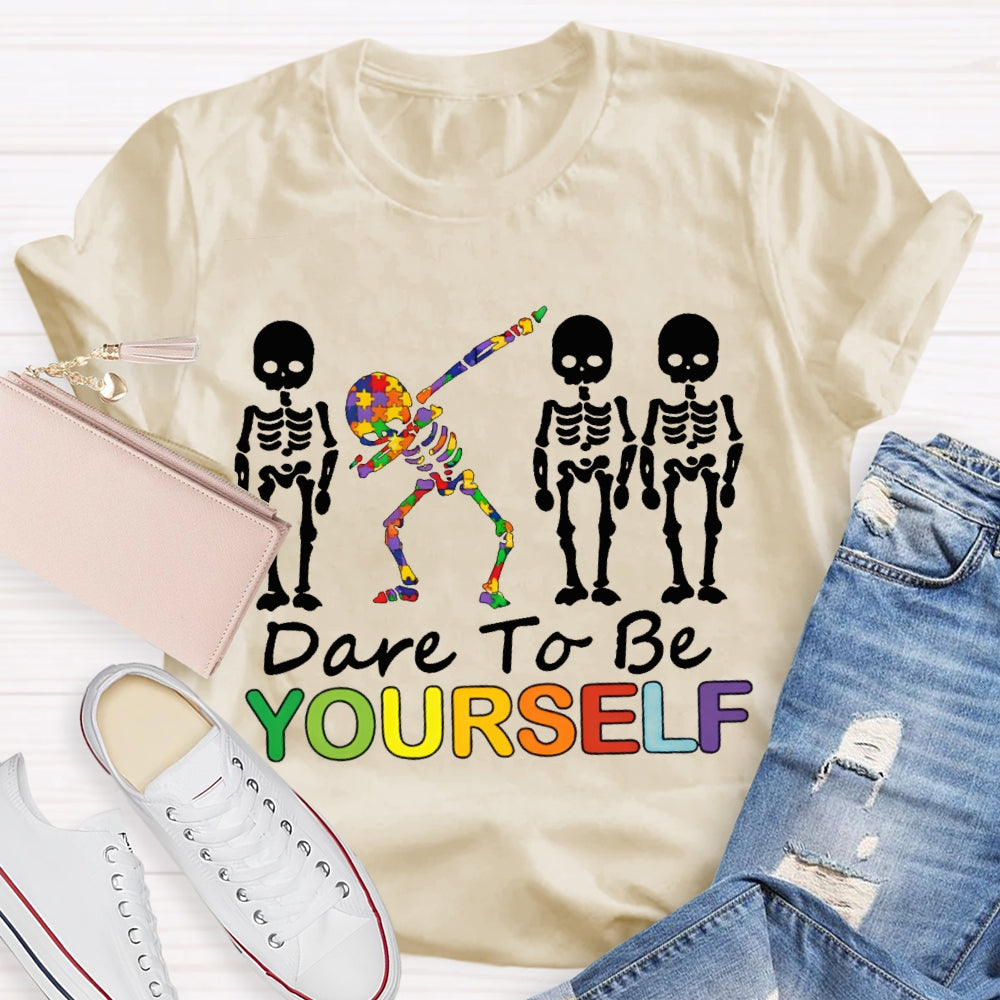 Dare To Be Yourself Colorful Little People T-shirt