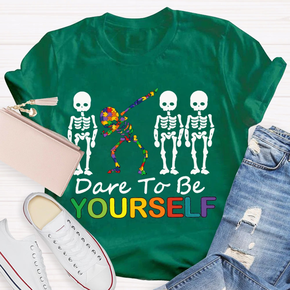 Dare To Be Yourself Colorful Little People T-shirt