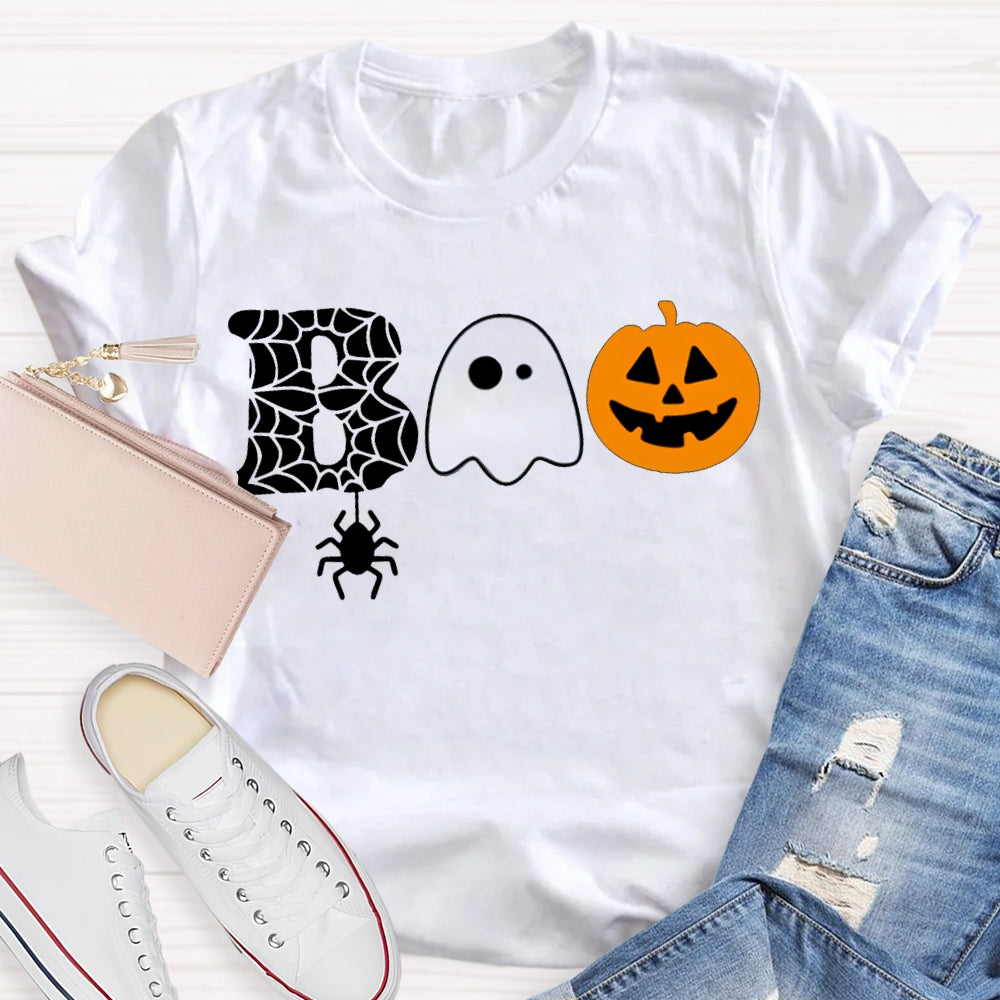 Cute Ghosts And Pumpkins Boo Halloween T-shirt