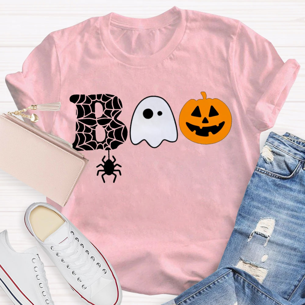 Cute Ghosts And Pumpkins Boo Halloween T-shirt