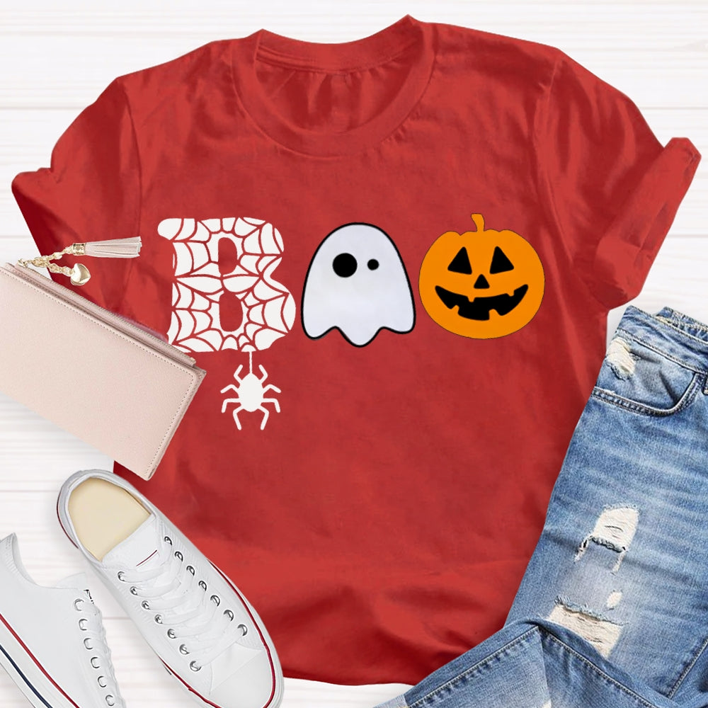 Cute Ghosts And Pumpkins Boo Halloween T-shirt