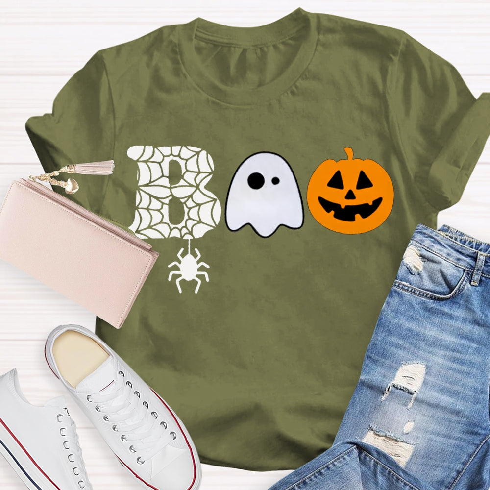 Cute Ghosts And Pumpkins Boo Halloween T-shirt