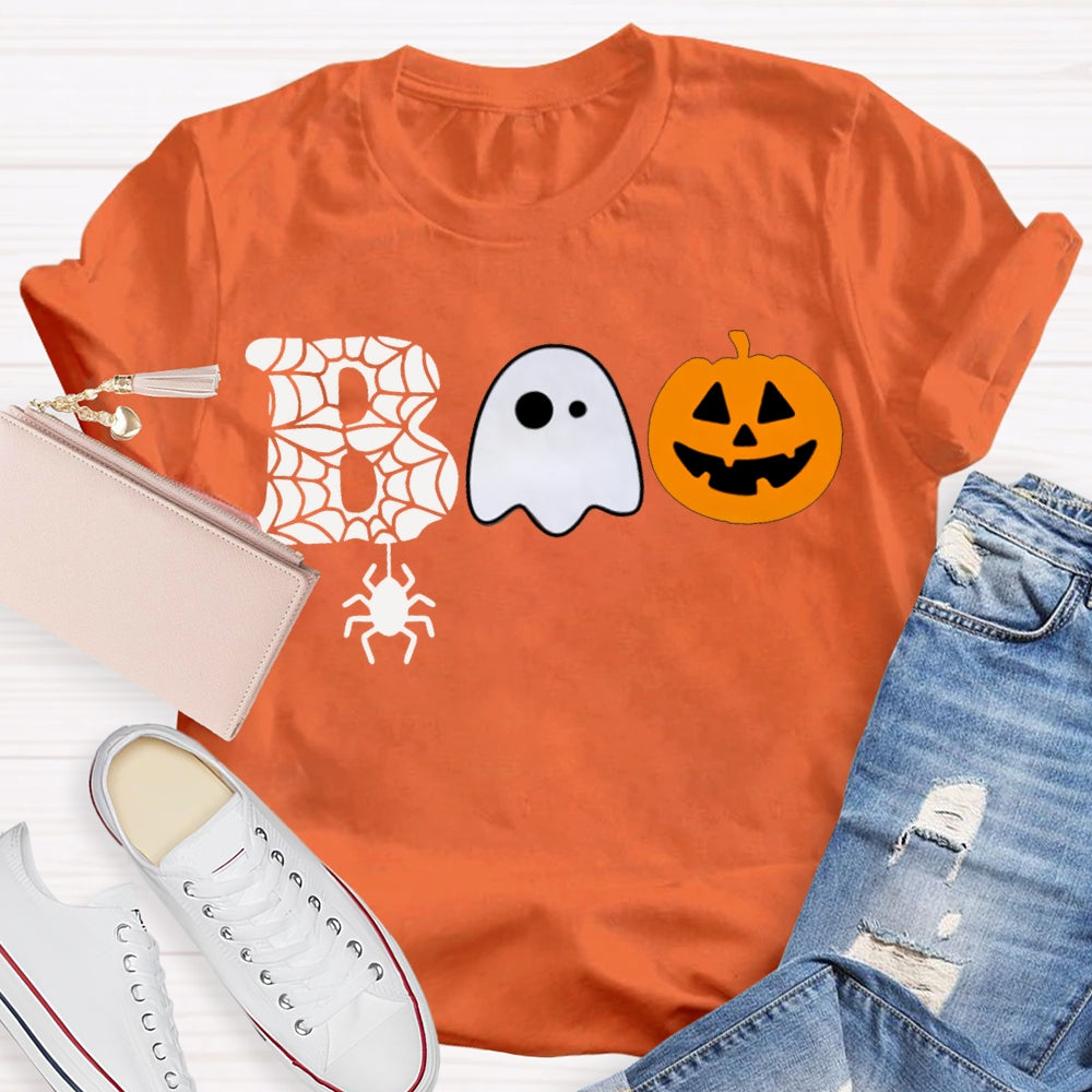 Cute Ghosts And Pumpkins Boo Halloween T-shirt