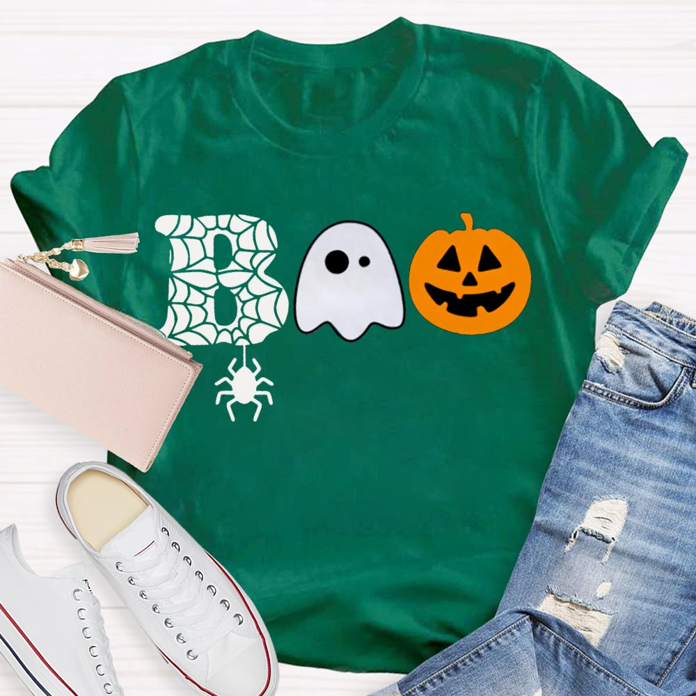 Cute Ghosts And Pumpkins Boo Halloween T-shirt