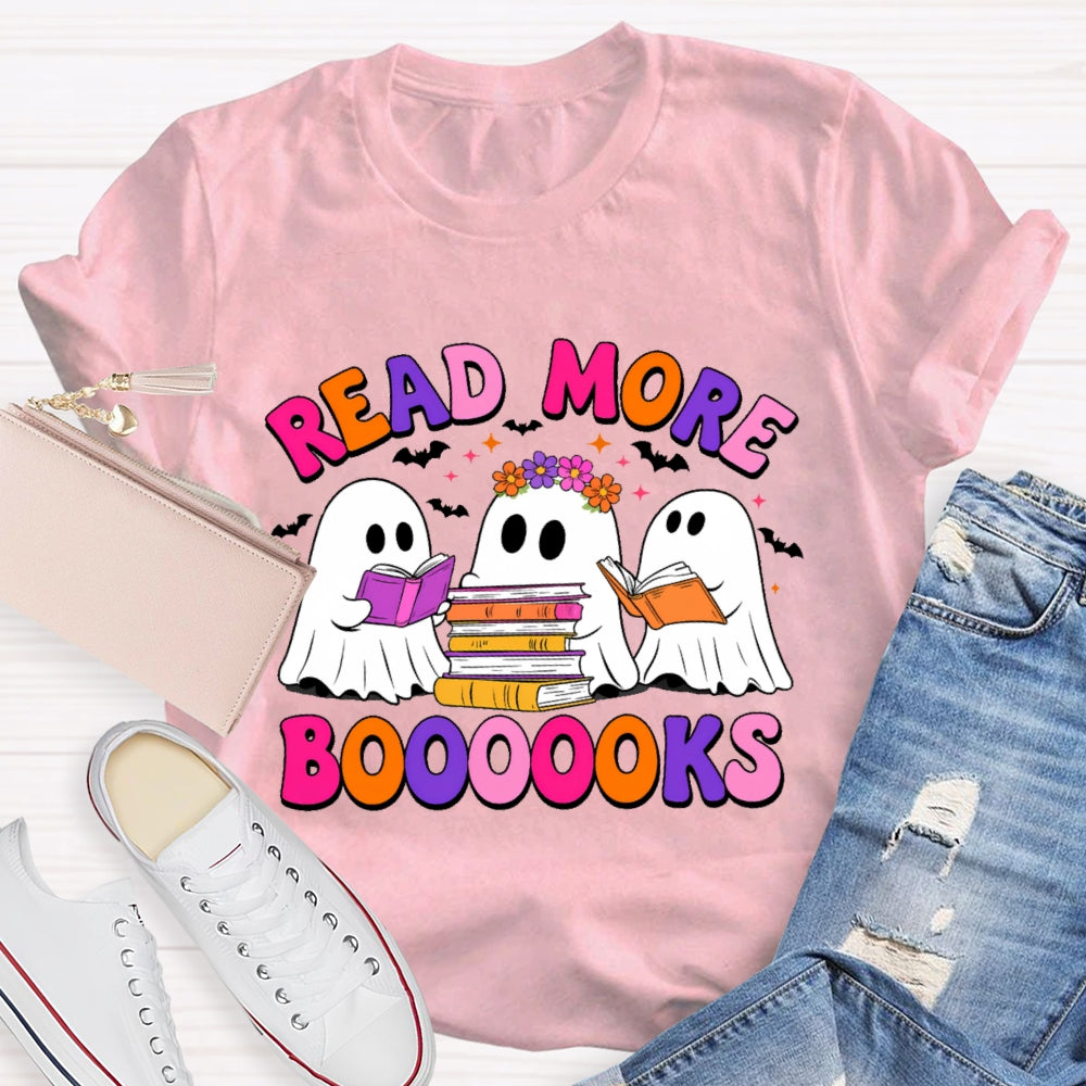 Read More Books  Halloween Colored Letters T-shirt