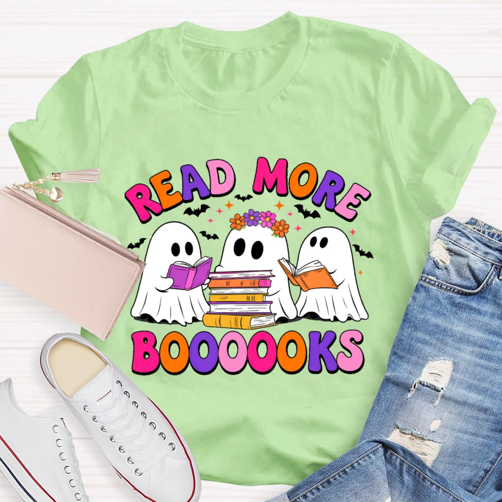Read More Books  Halloween Colored Letters T-shirt