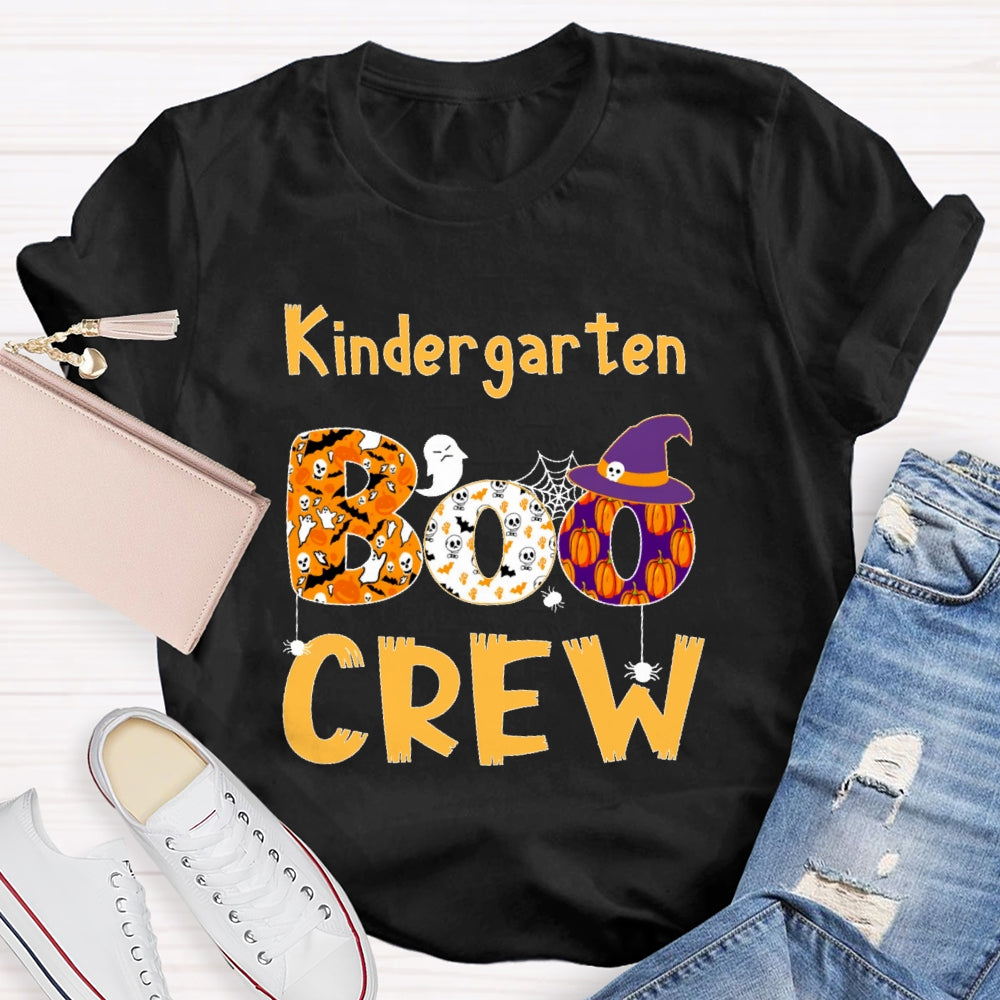 Personalized Grade Kindergarten Crew  Halloween T-shirt